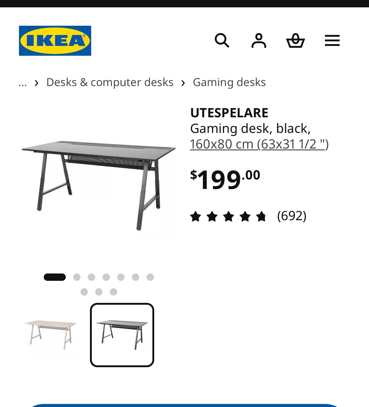 Computer Desk- Ikea gaming desk- move out sale - photo 3