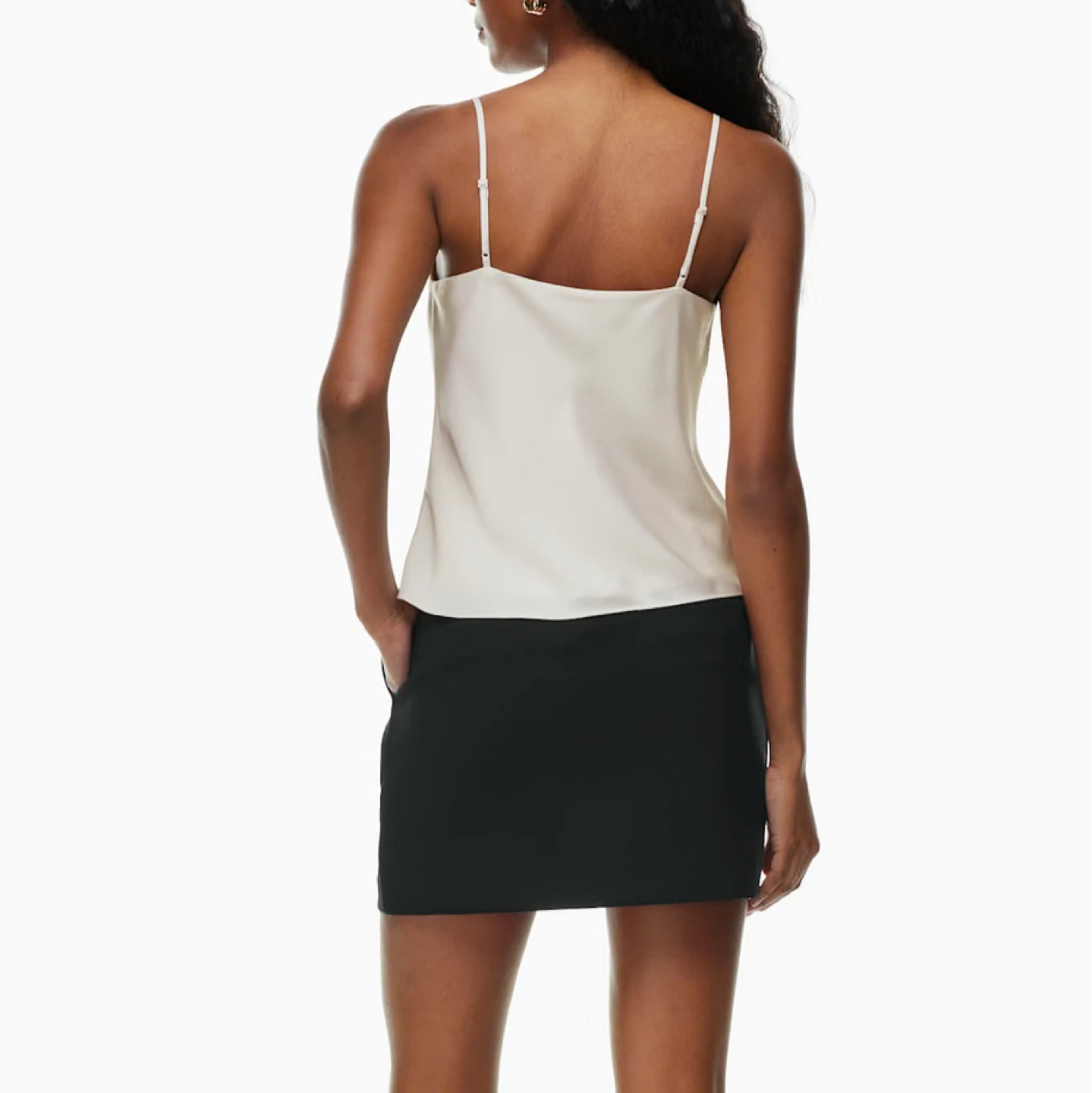 NWT Babaton Satin Cowlneck Camisole in Matte Pearl (Size S) - photo 5