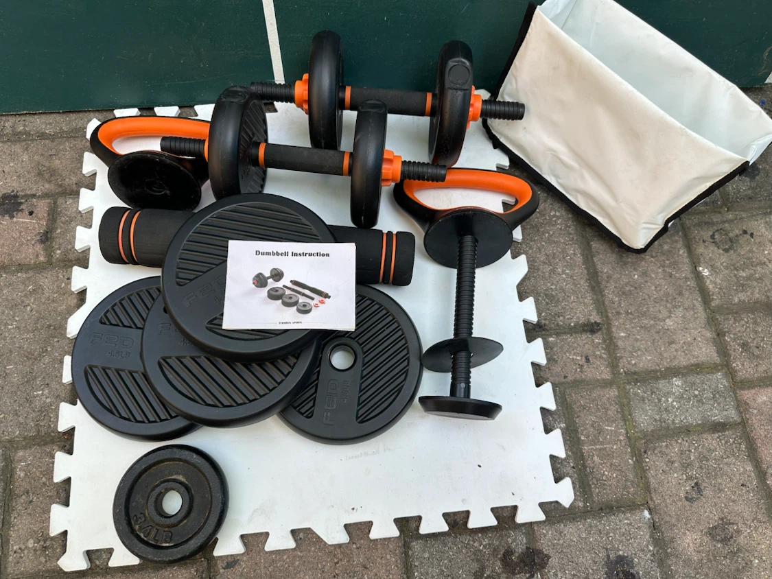 Adjustable Dumbbell and Kettlebell Set with Weights