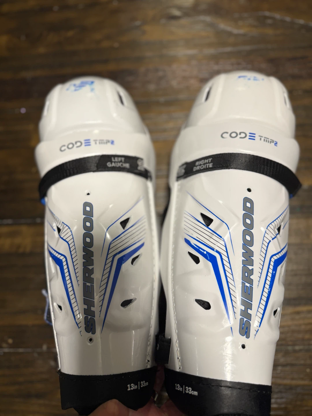 Sherwood Code TMP2 Hockey Shin Guards & Winnwell NXT Gloves
