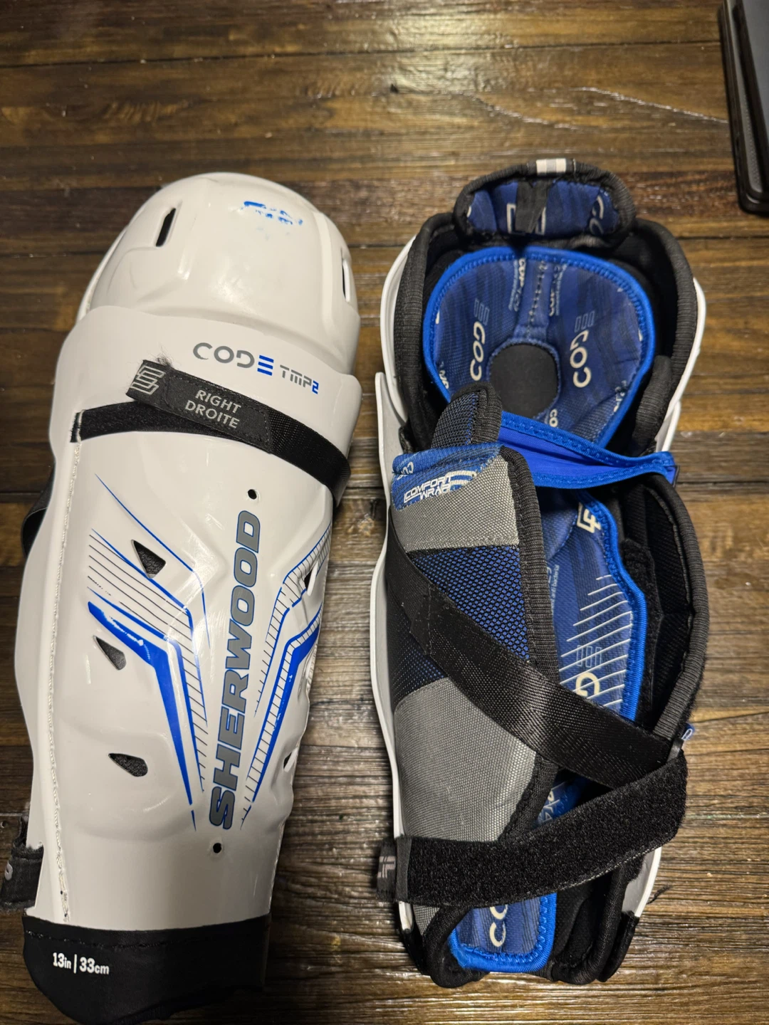Sherwood Code TMP2 Hockey Shin Guards & Winnwell NXT Gloves - photo 3