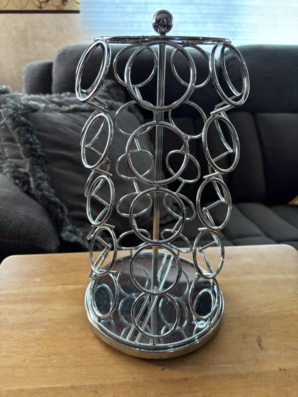 Chrome K-Cup Coffee Pod Holder Carousel