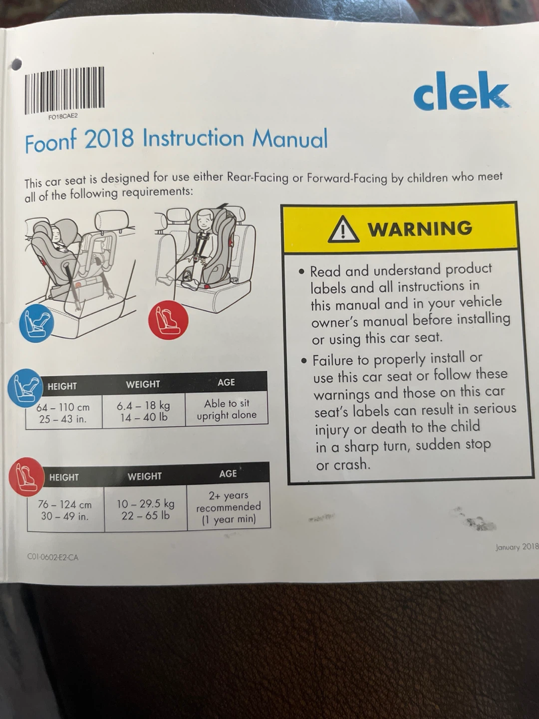 Clek Foonf 2018 Car Seat - photo 2