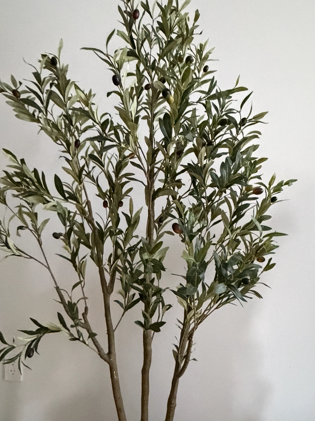 Artificial Olive Tree in White Pot - photo 2