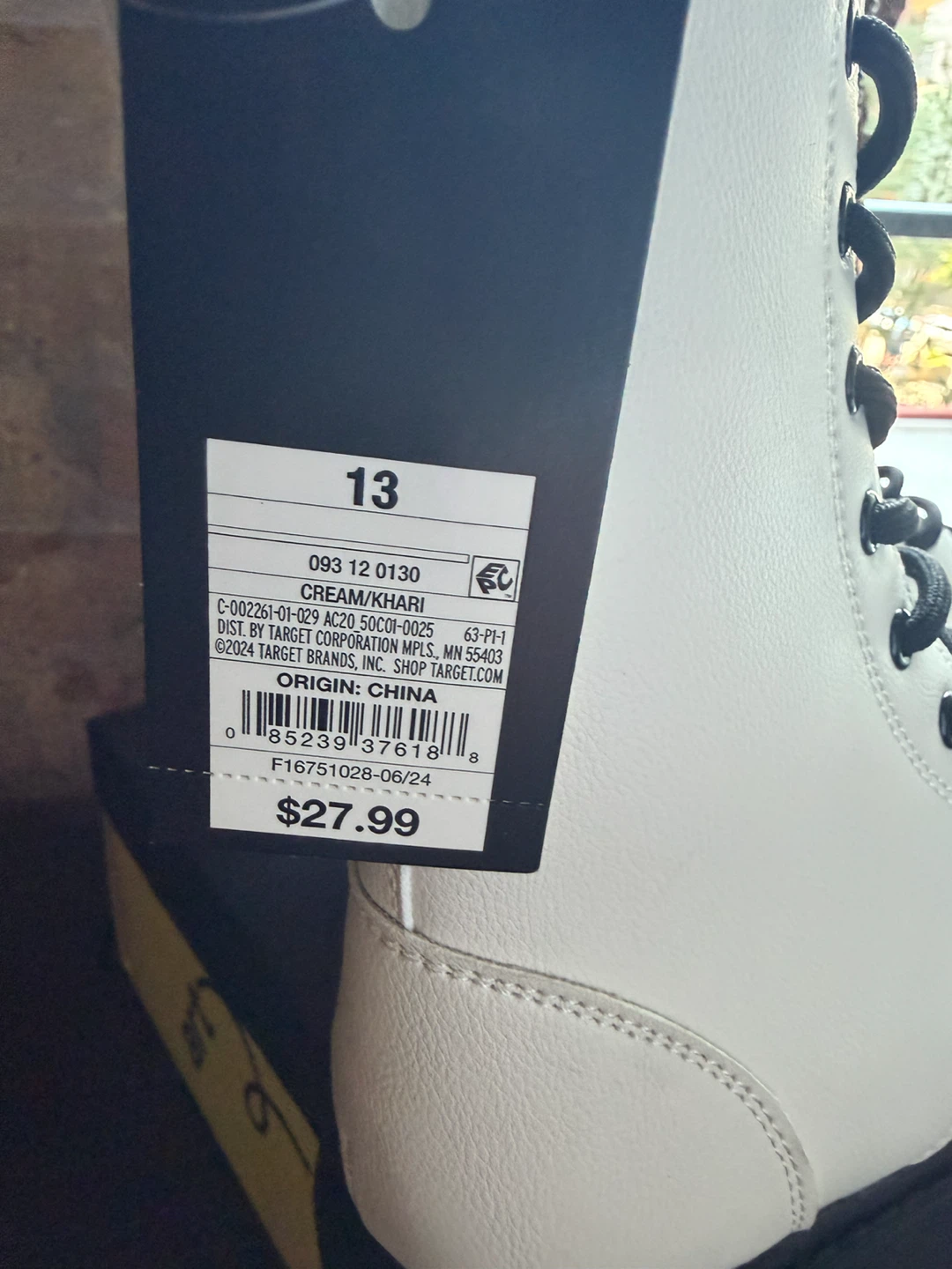 NEW w/ tag Art Class Cream ‘Khari’ Lace-Up combat Boots Size 13 - photo 2