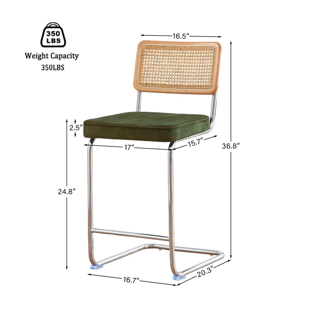Set of 2 Bay Isle Home Bar Stools - Green - photo 2