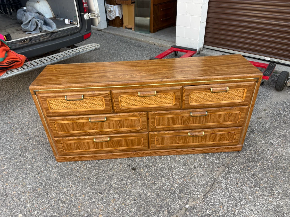 Free delivery used Wooden Dresser with 7 Drawers - photo 2