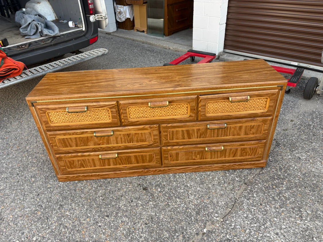 Free delivery used Wooden Dresser with 7 Drawers - photo 3