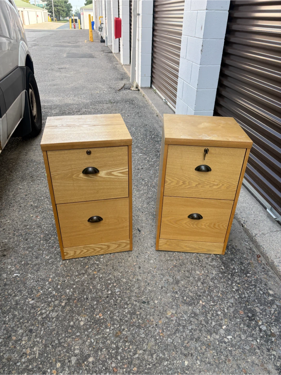 Free delivery used 2 x Wooden Filing Cabinets - photo 3