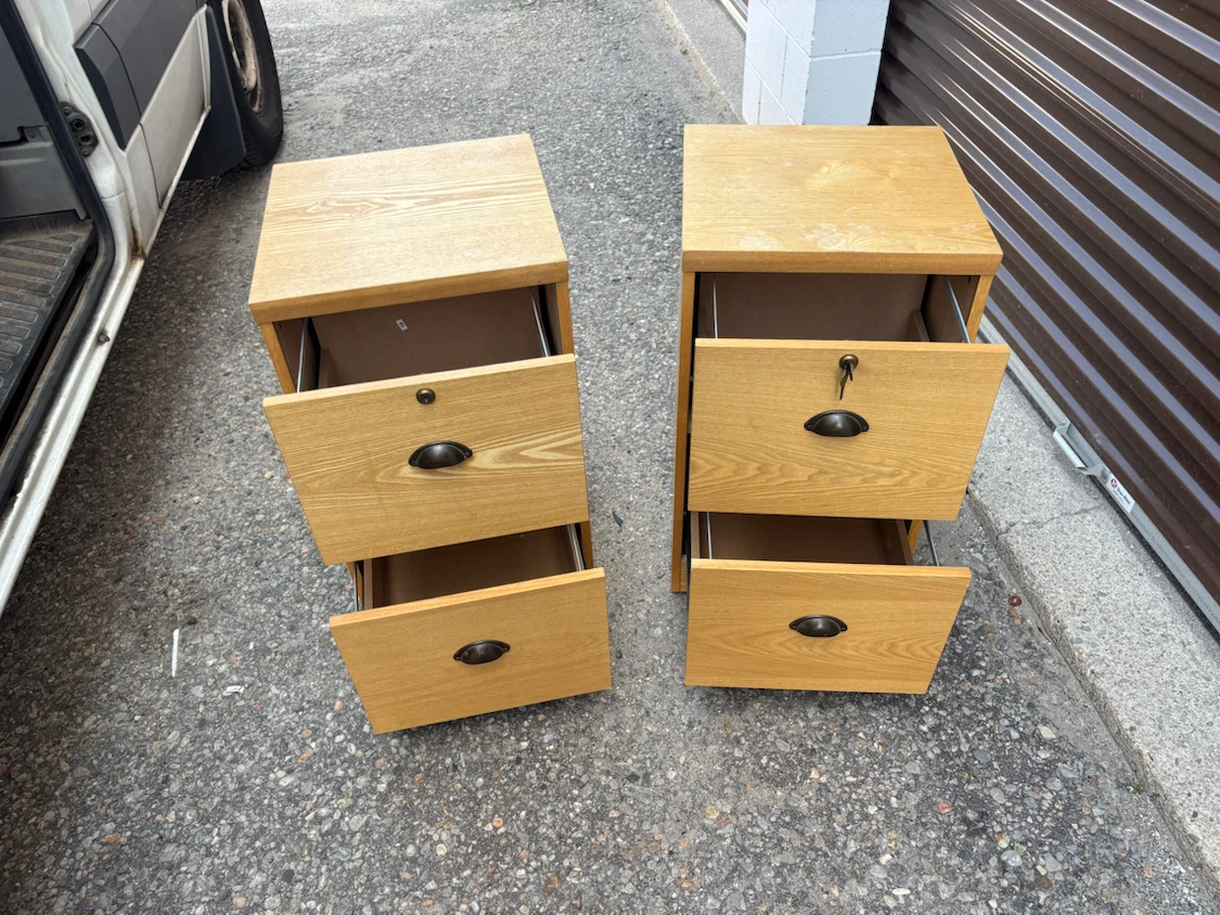 Free delivery used 2 x Wooden Filing Cabinets - photo 4