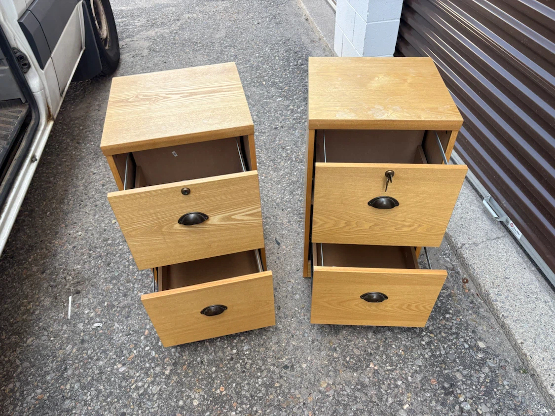 Free delivery used 2 x Wooden Filing Cabinets - photo 5