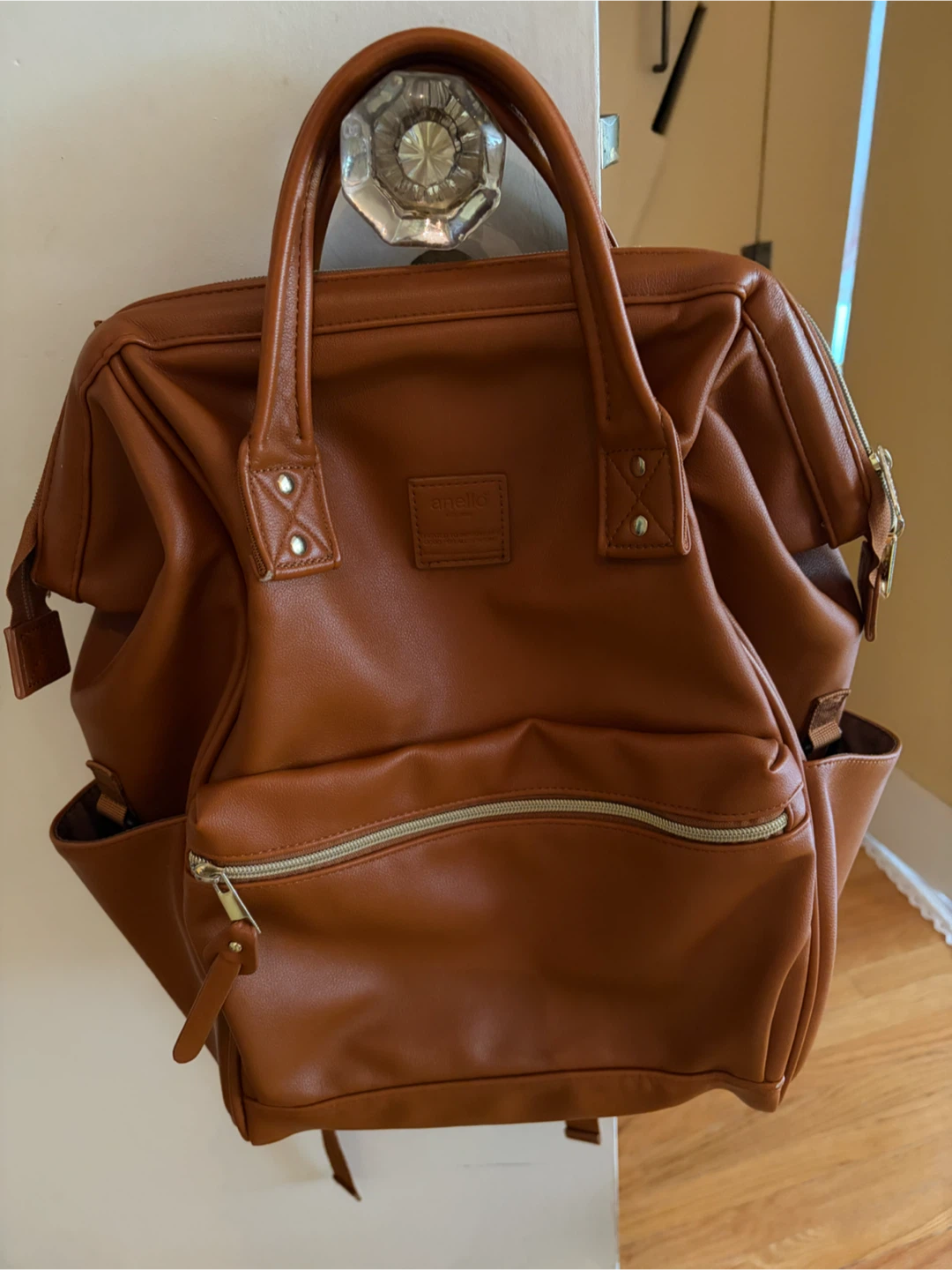 Gorgeous Caramel soft Faux Leather Backpack