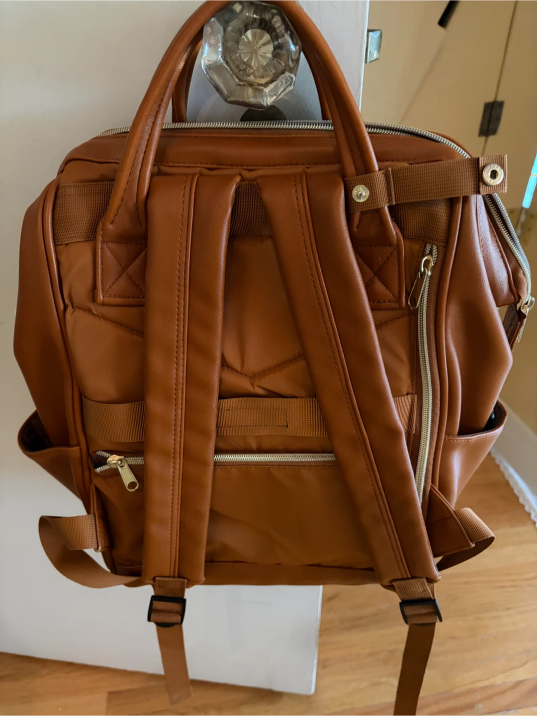 Gorgeous Caramel soft Faux Leather Backpack - photo 2