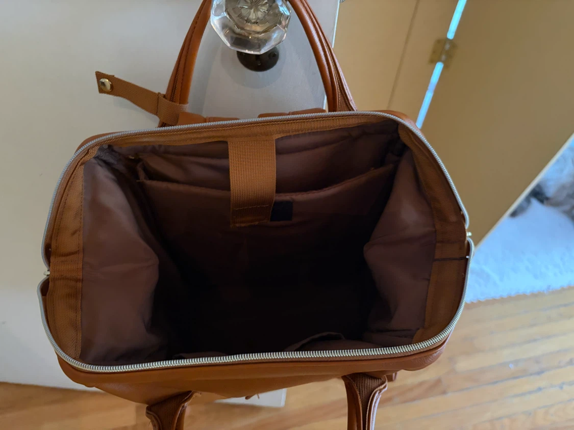 Gorgeous Caramel soft Faux Leather Backpack - photo 3