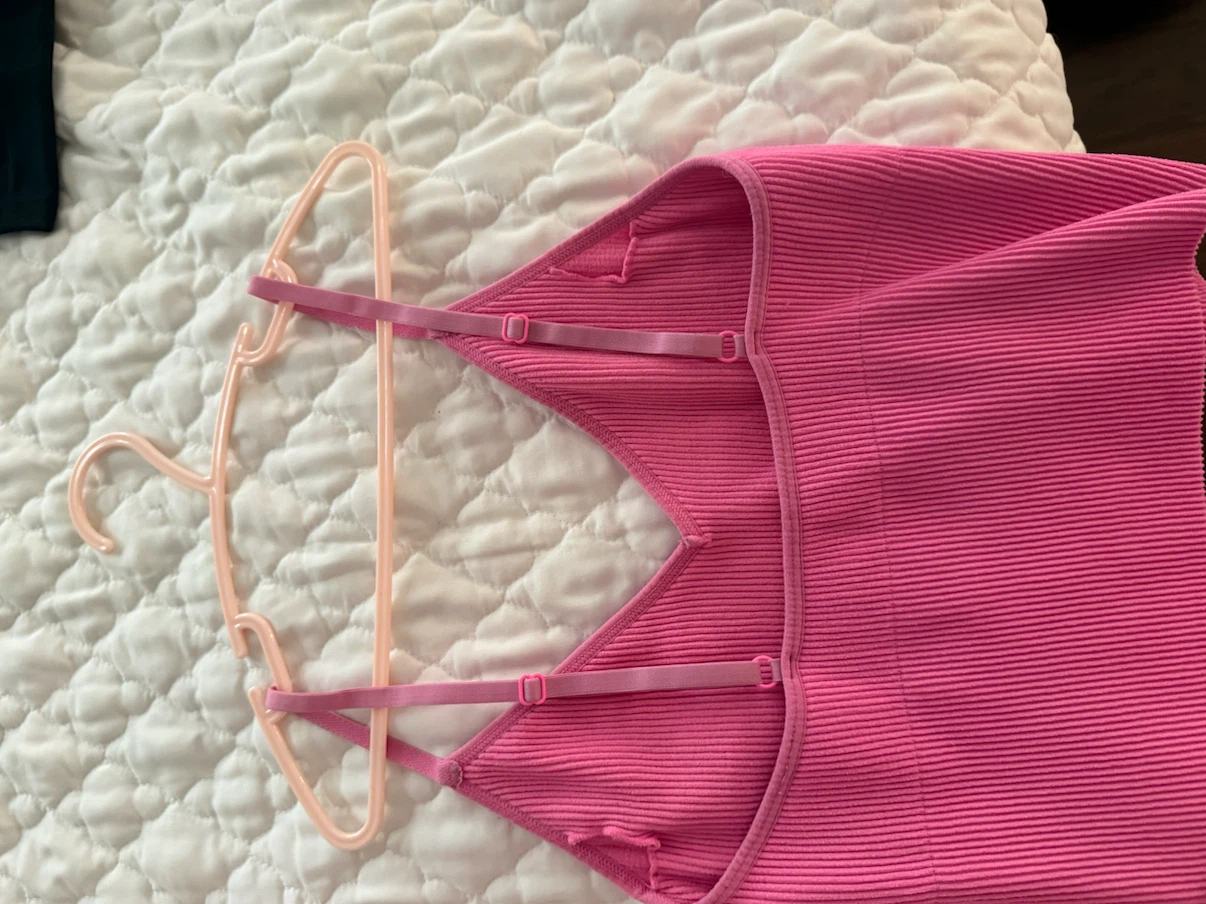 Pink Ribbed Tank Top - photo 2