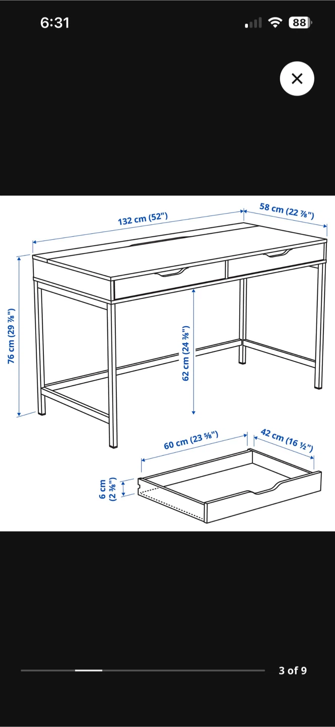Ikea study table - photo 3