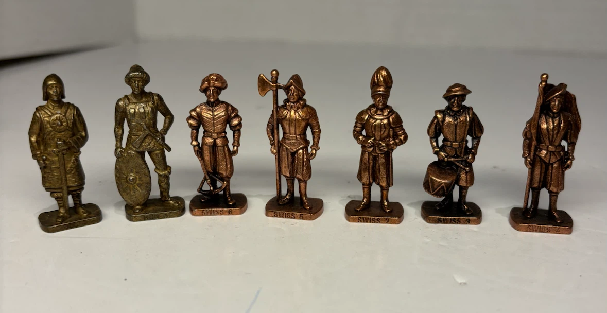 Vintage Metal Soldier Figurines (Set of 7)
