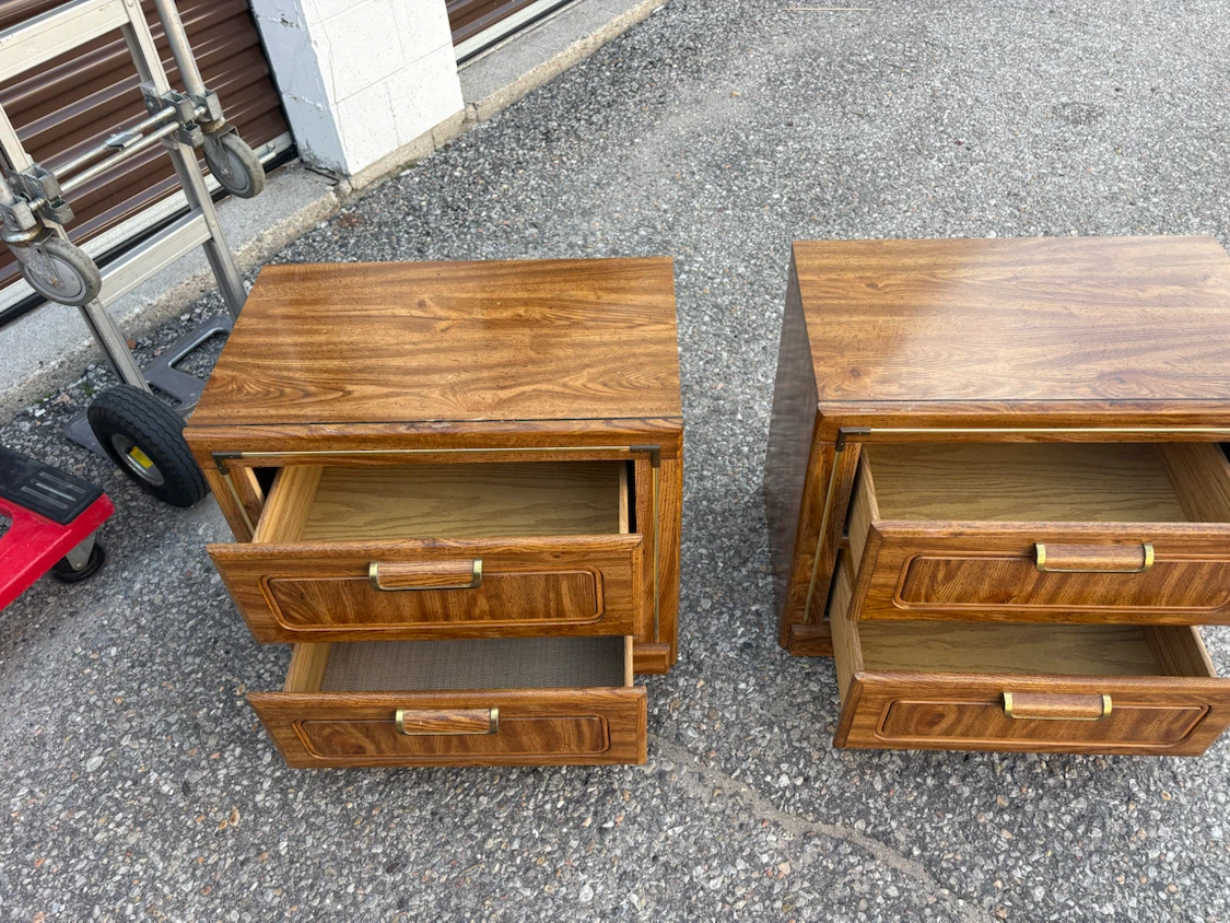 Free delivery used Set of 2 Wooden Nightstands