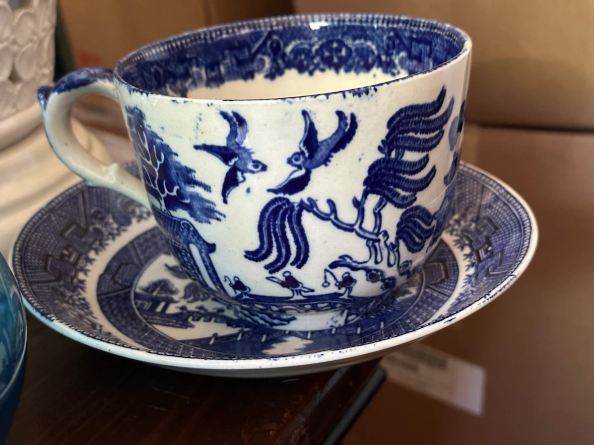 Large cup and saucer W. Adams & Sons Tunstall Staffordshire