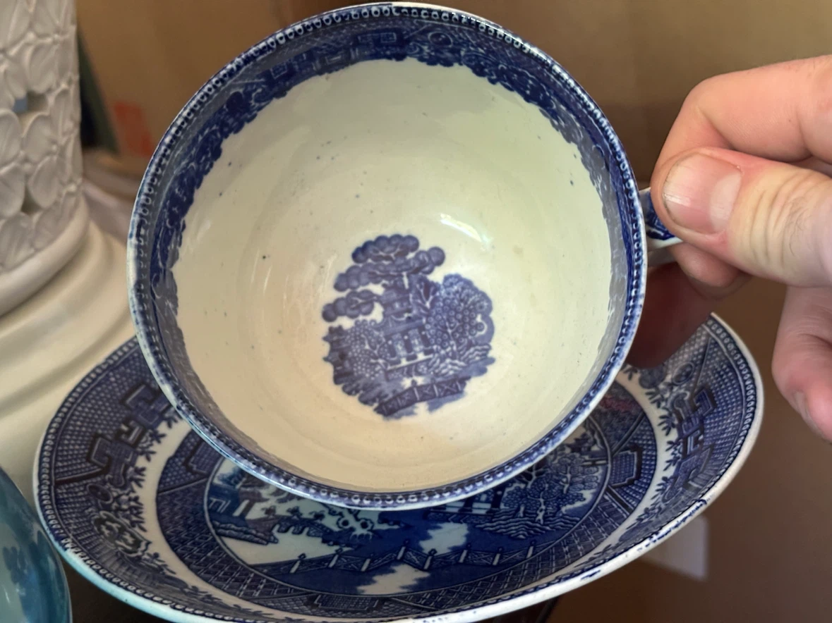 Large cup and saucer W. Adams & Sons Tunstall Staffordshire - photo 4