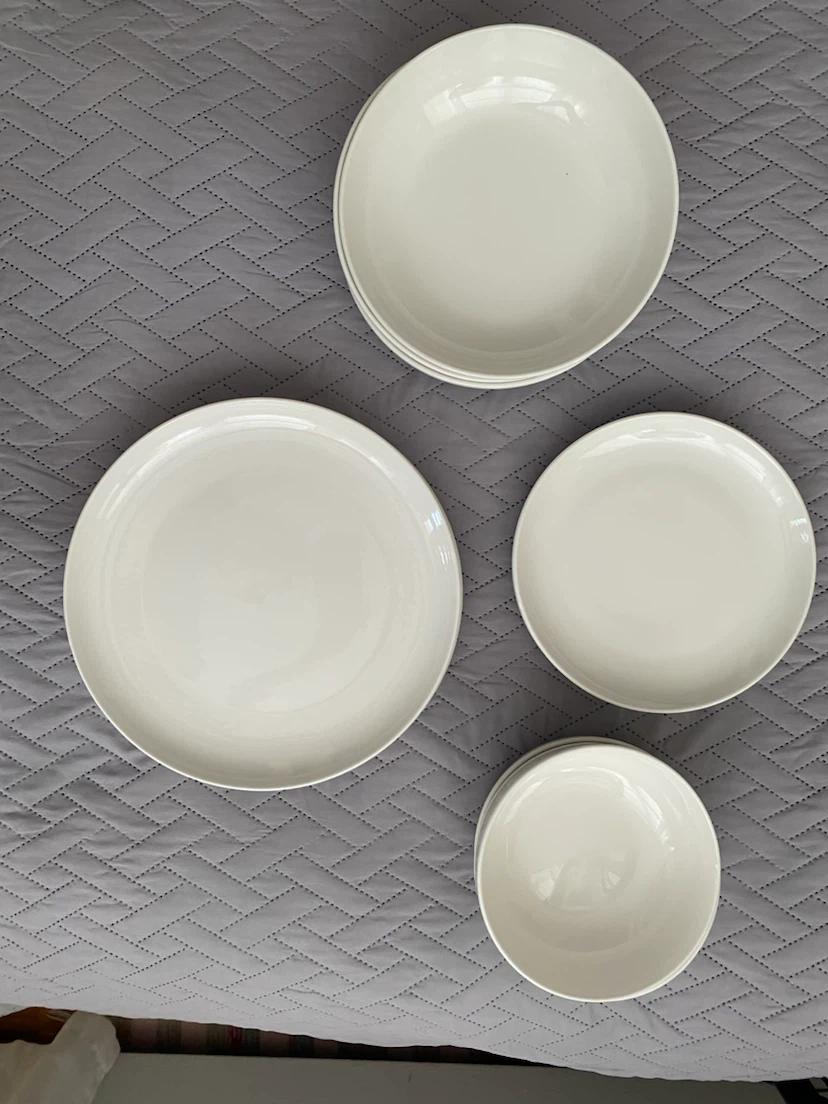 Large set of plates and bowls