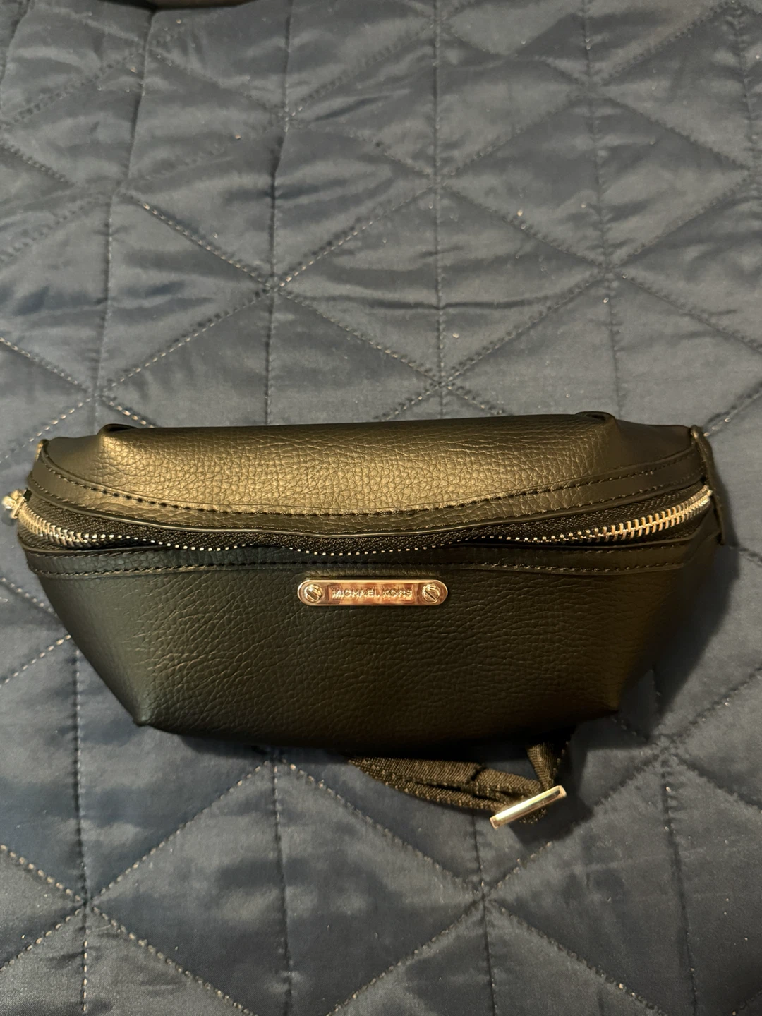 Michael Kors Black Faux Leather Fanny Pack