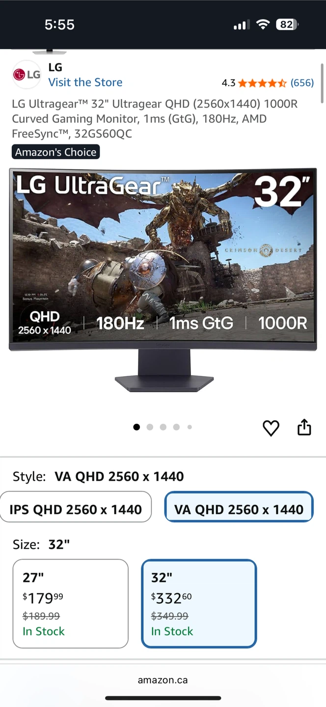 LG UltraGear 32” Curved Gaming Monitor - Act Fast! - photo 3