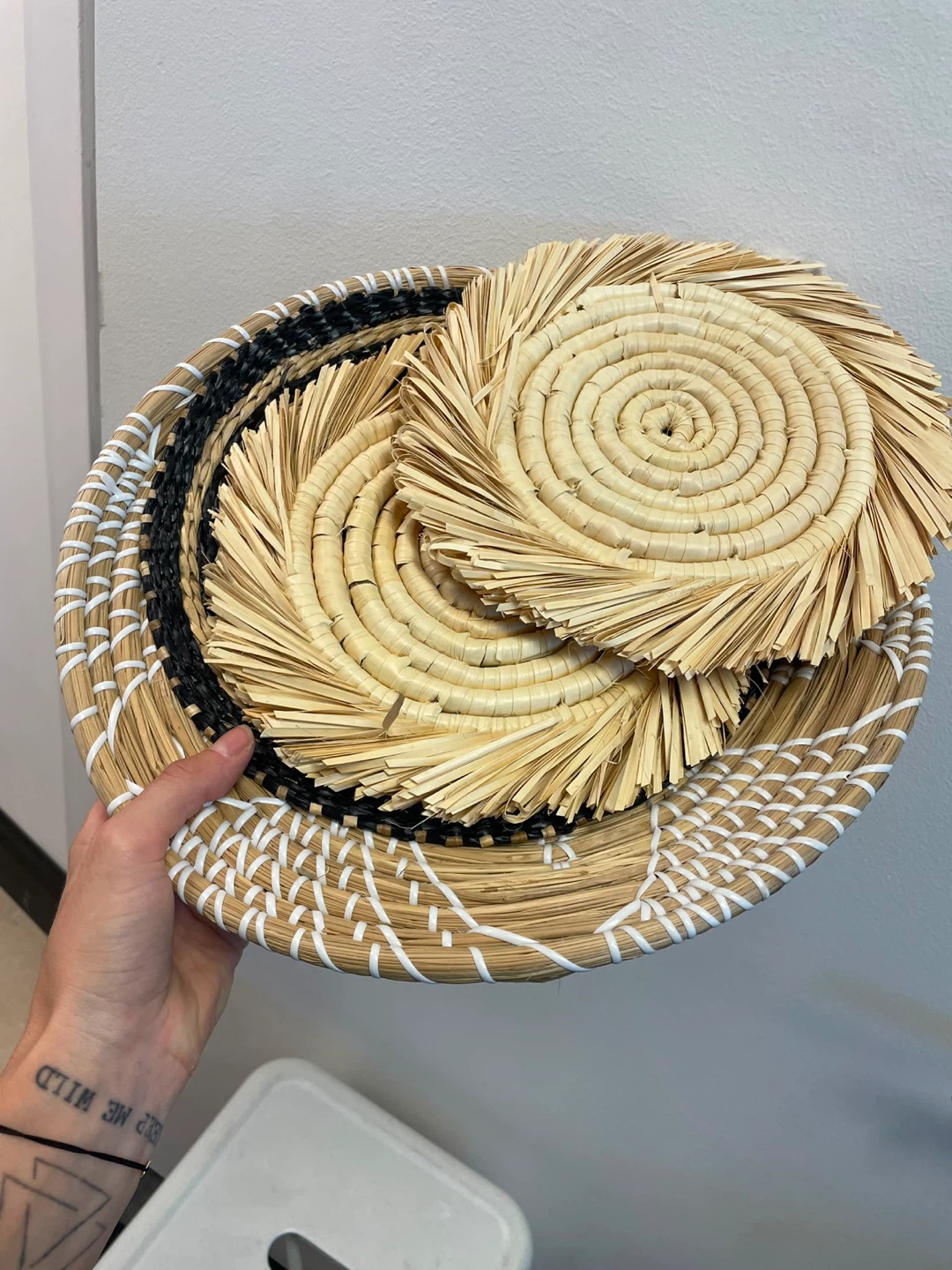 Woven decorative baskets set - photo 2