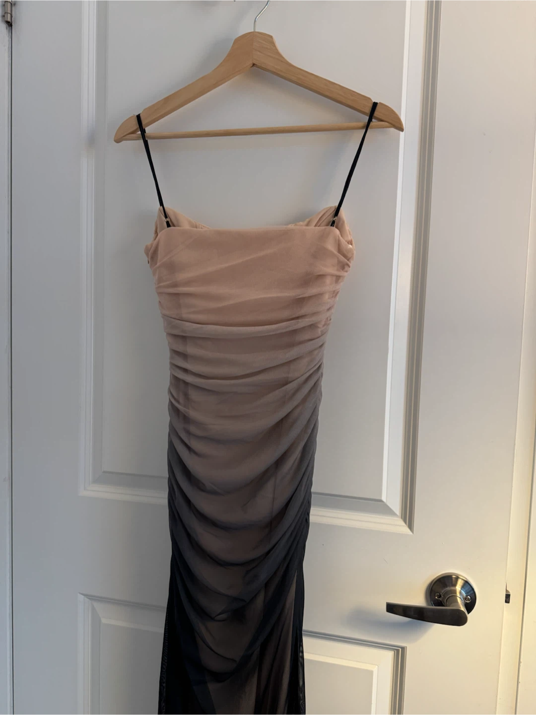 Zara Ombre Ruched Mesh Maxi Dress - photo 2