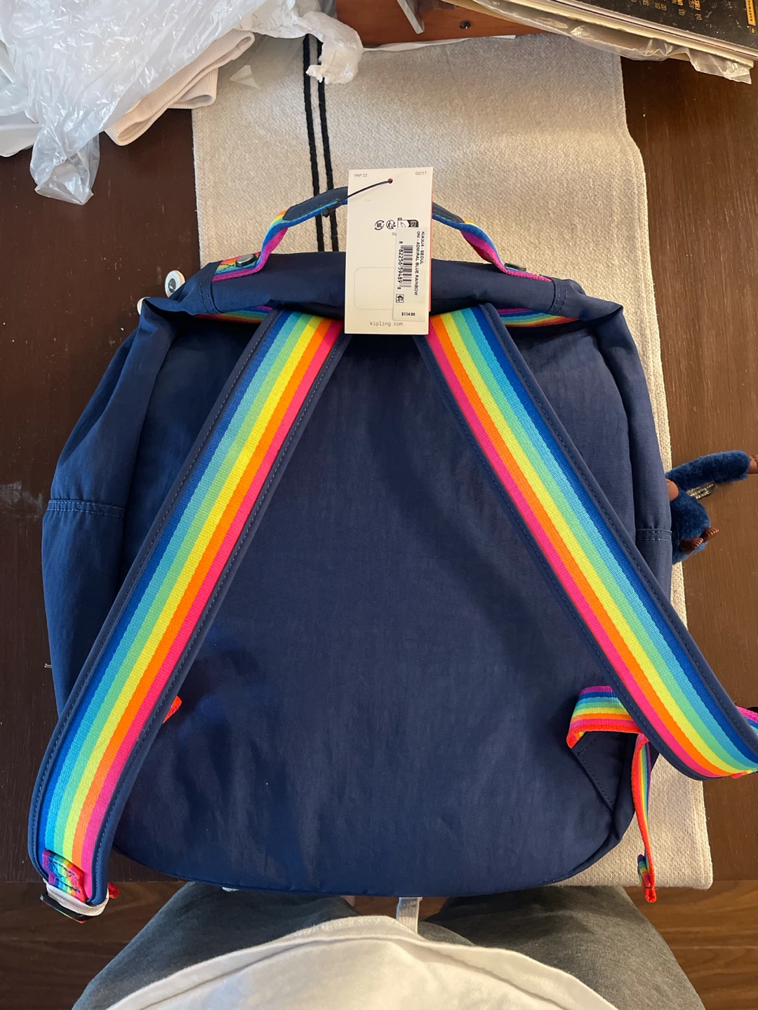 Kipling Live Light Admiral Blue Rainbow Backpack - photo 2