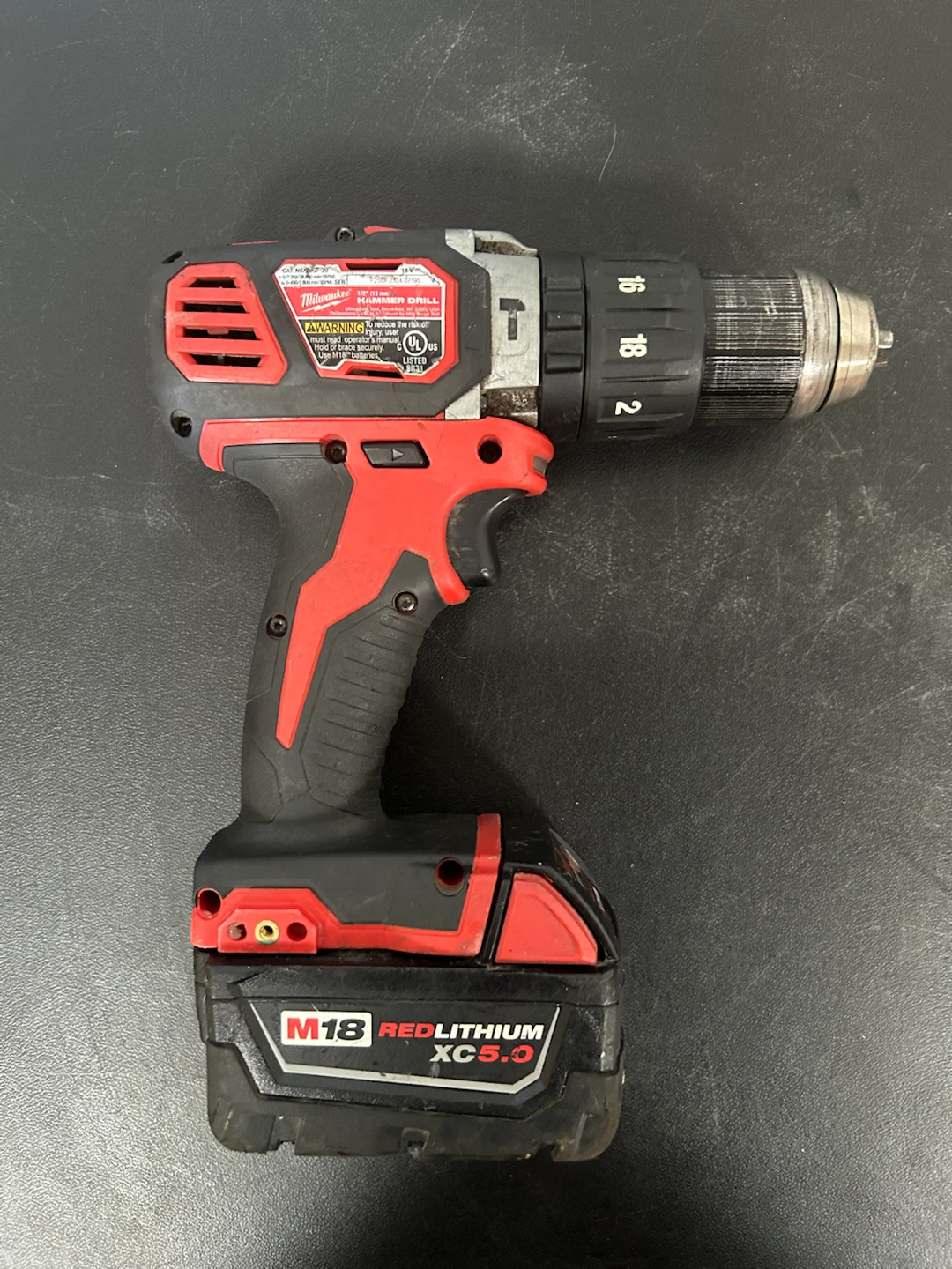 Milwaukee M18 Hammer Drill 2607-20 with XC5.0 Battery - photo 2