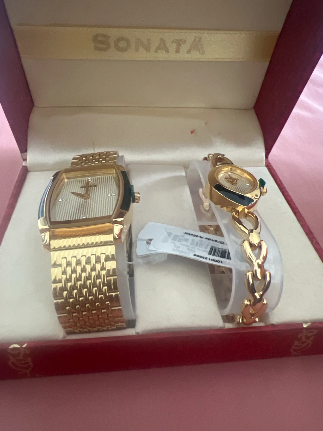 Sonata Gold-Tone Watch Set