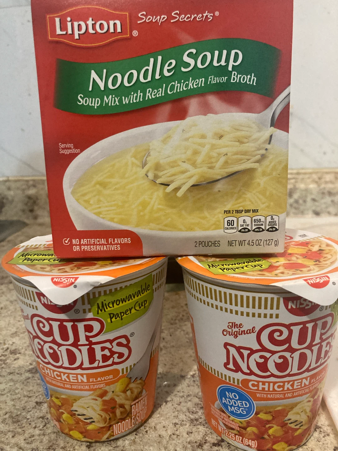 Lipton Noodle Soup Mix & Cup Noodles Chicken