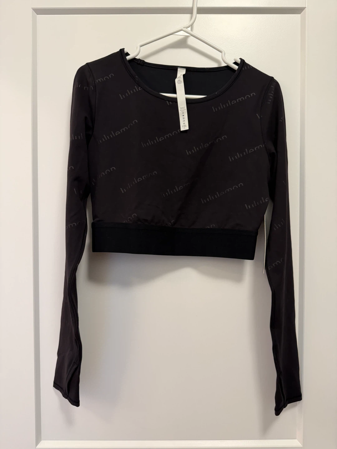 Lululemon Wunder Train Crop LS Shirt Black Size 8 - photo 2