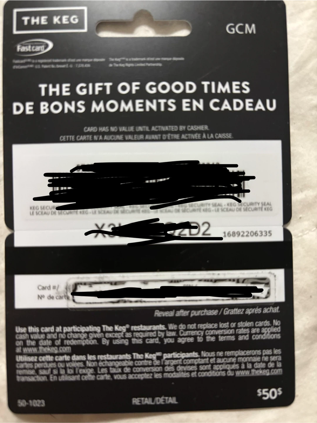 $50 The Keg Gift Card - photo 2