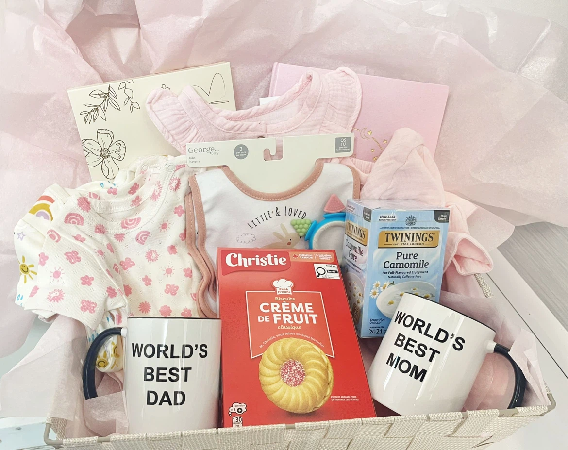 New Baby Gift Basket with Clothes and Treats - photo 2