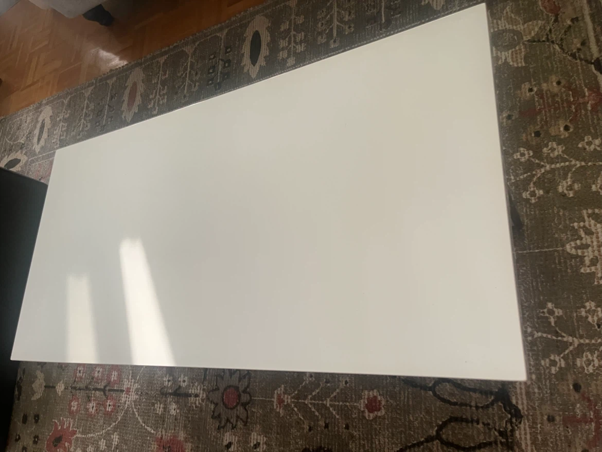 Modern High-Gloss White Coffee Table with Chrome Legs - photo 2
