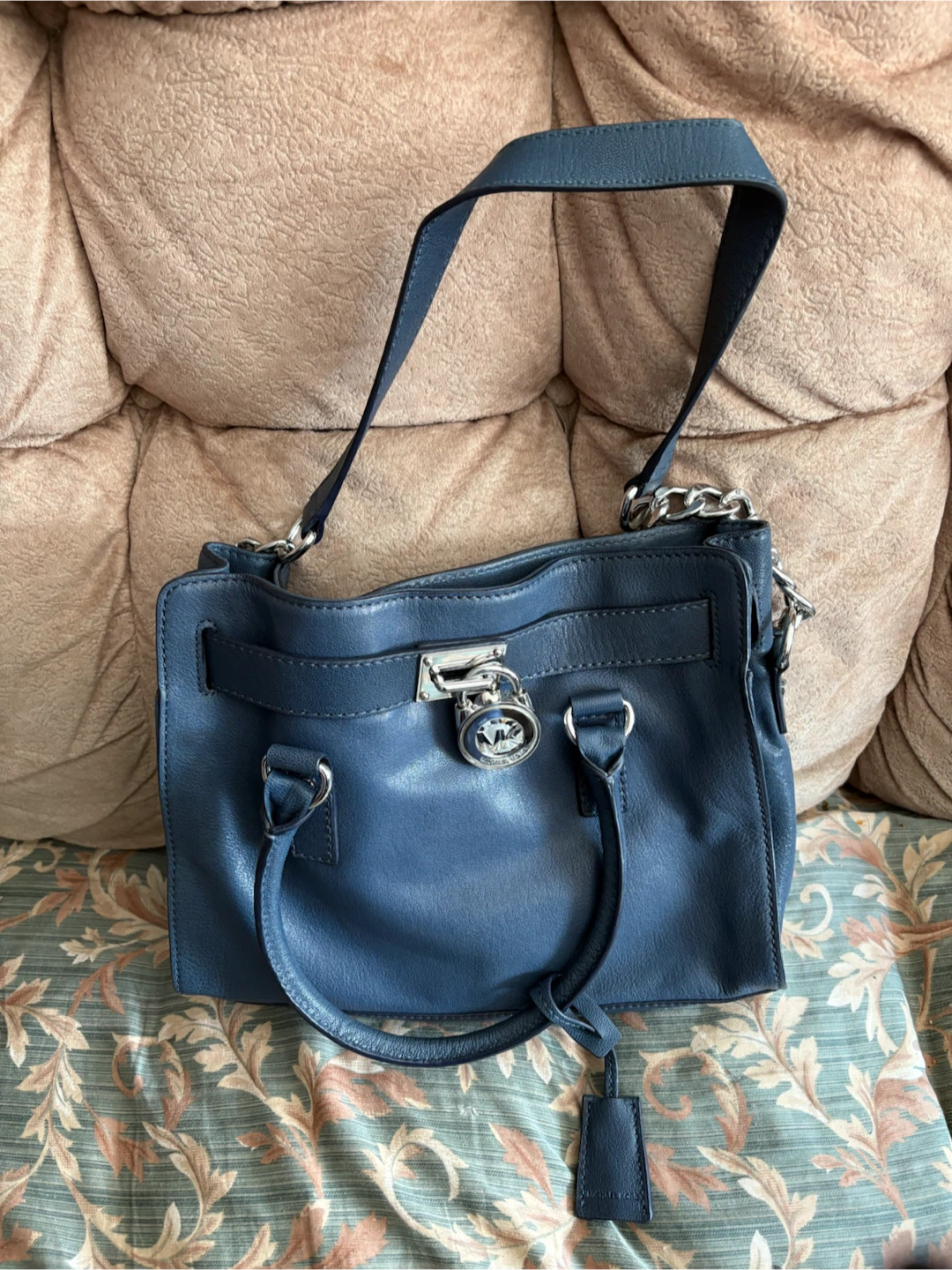 Michael Kors Blue Leather Satchel Handbag - photo 2
