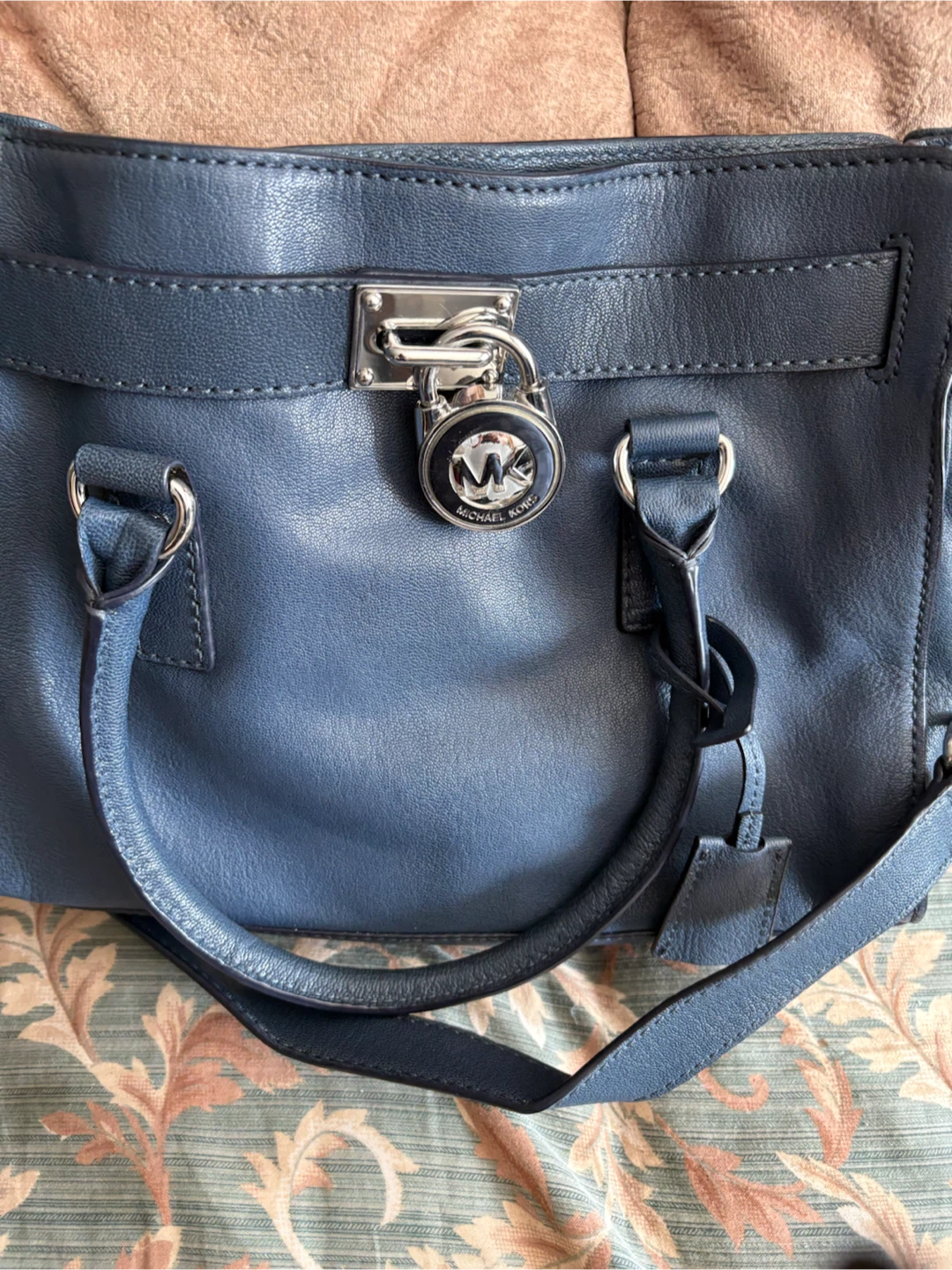 Michael Kors Blue Leather Satchel Handbag - photo 4