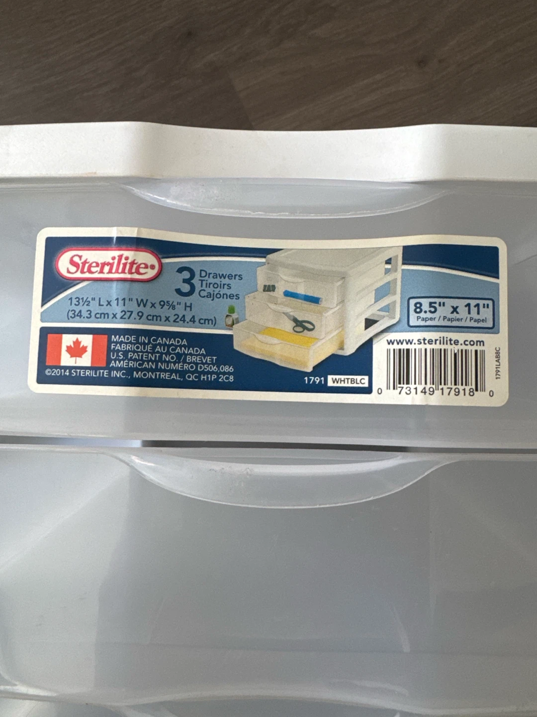 Sterilite 3-Drawer Small Storage Unit - photo 3