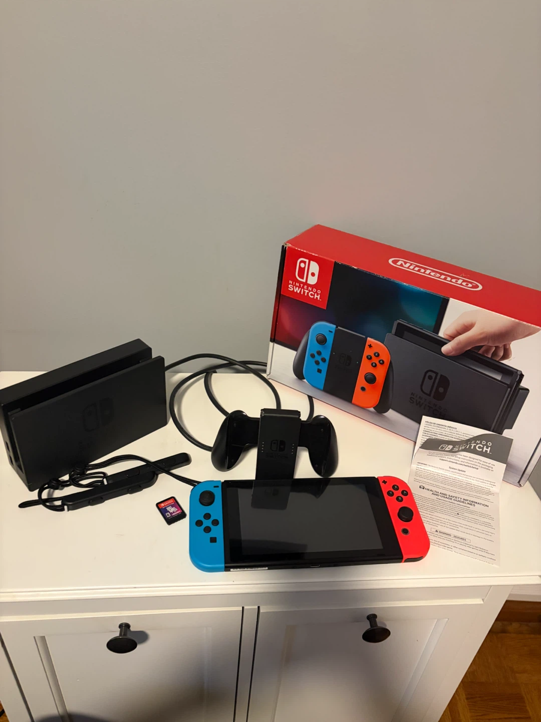 Nintendo Switch Console with Neon Blue and Red Joy-Cons - photo 2