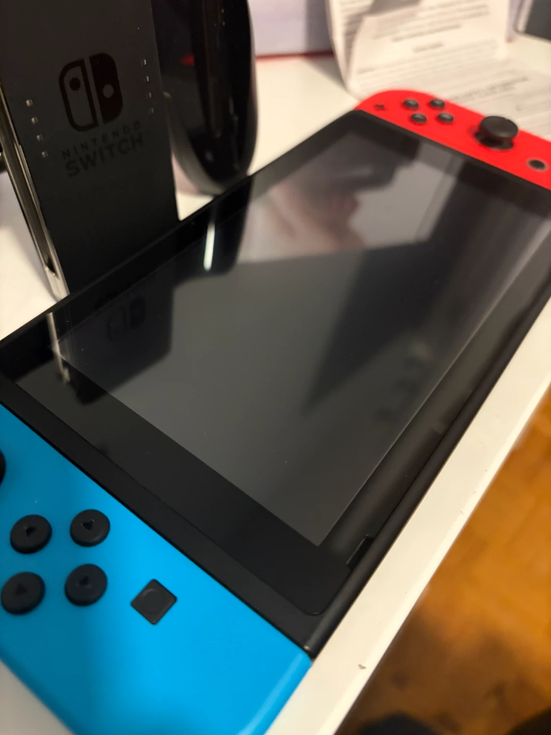 Nintendo Switch Console with Neon Blue and Red Joy-Cons - photo 3
