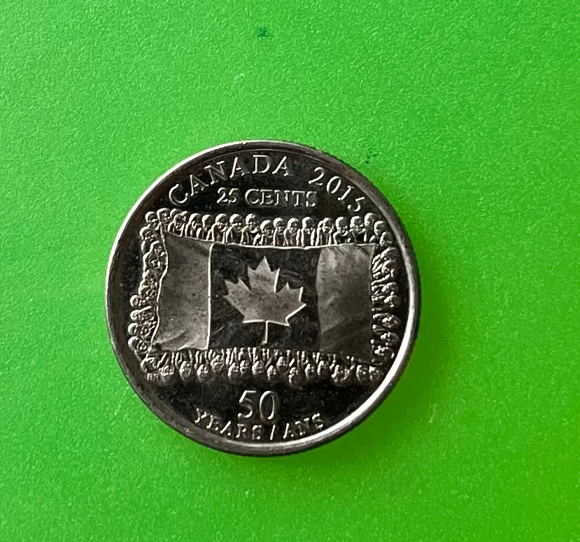 Flags Canada 🇨🇦 2015 Canada 25 Cents Coin