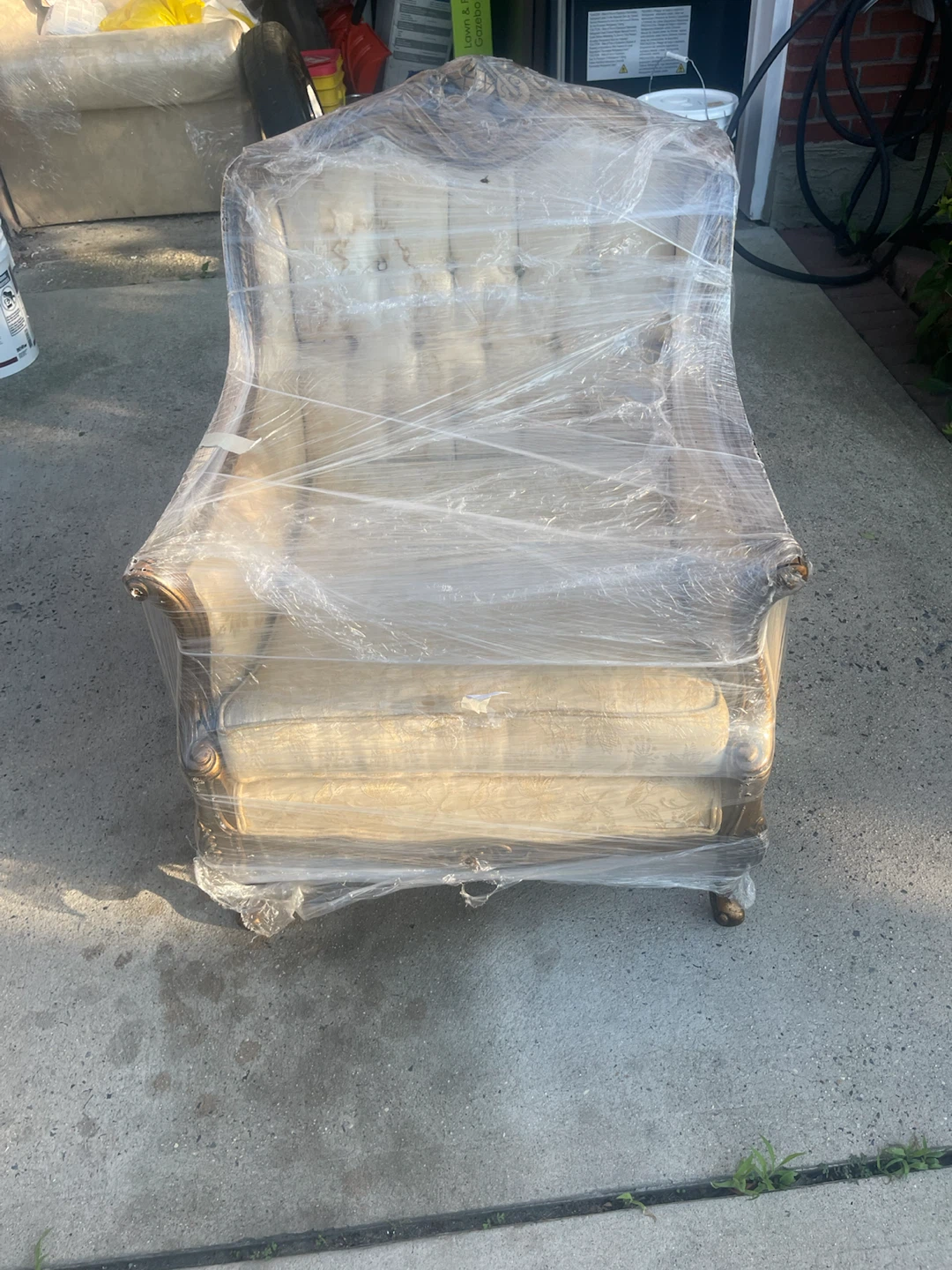 Vintage Armchair with Floral Upholstery