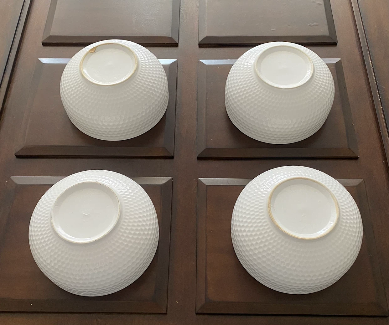 Set of 4 White Textured Bowls - photo 3