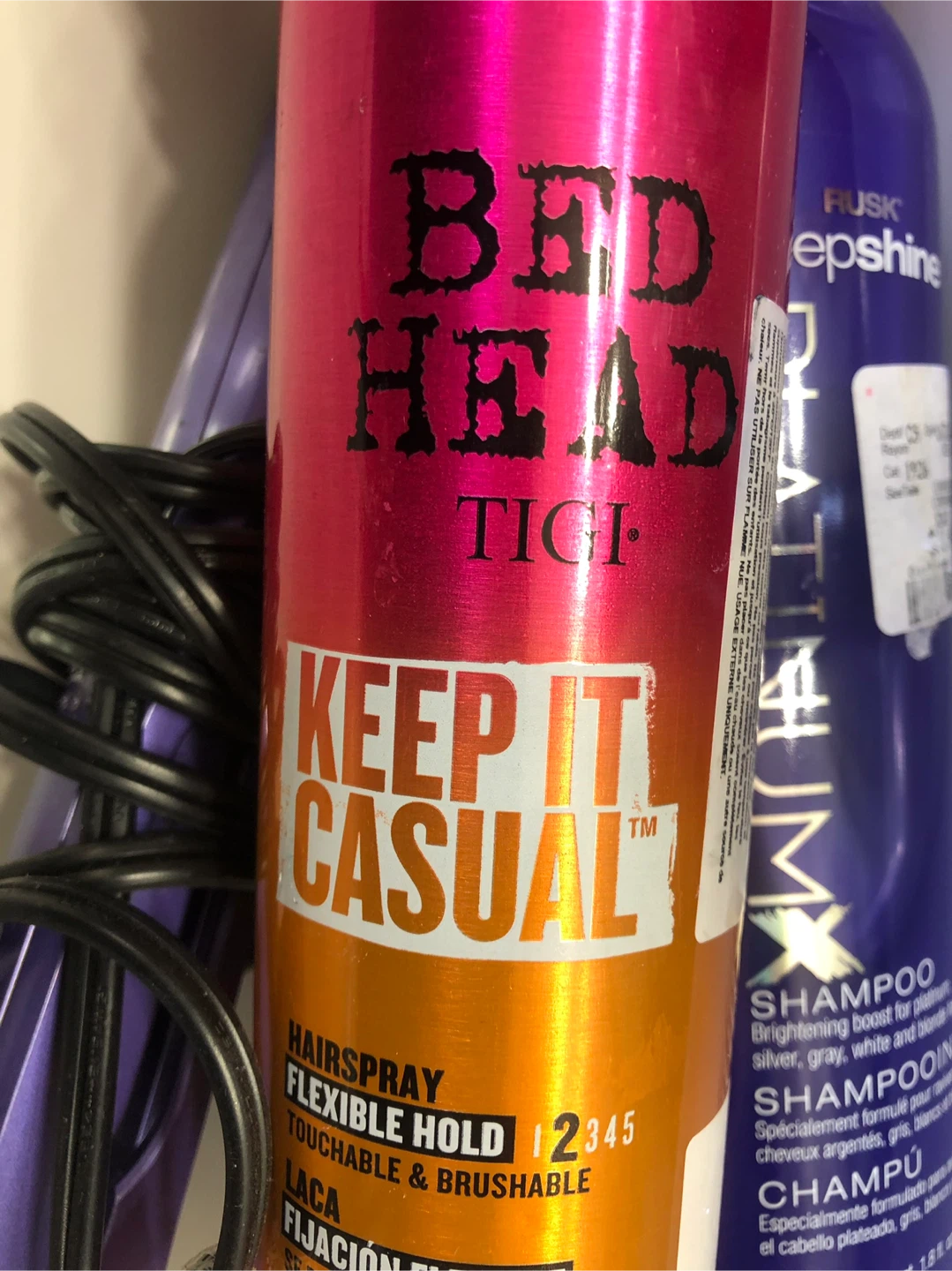 Lot: NEW Bed Head  Hairspray & NEW Huge Shampoo & Flatiron - photo 3