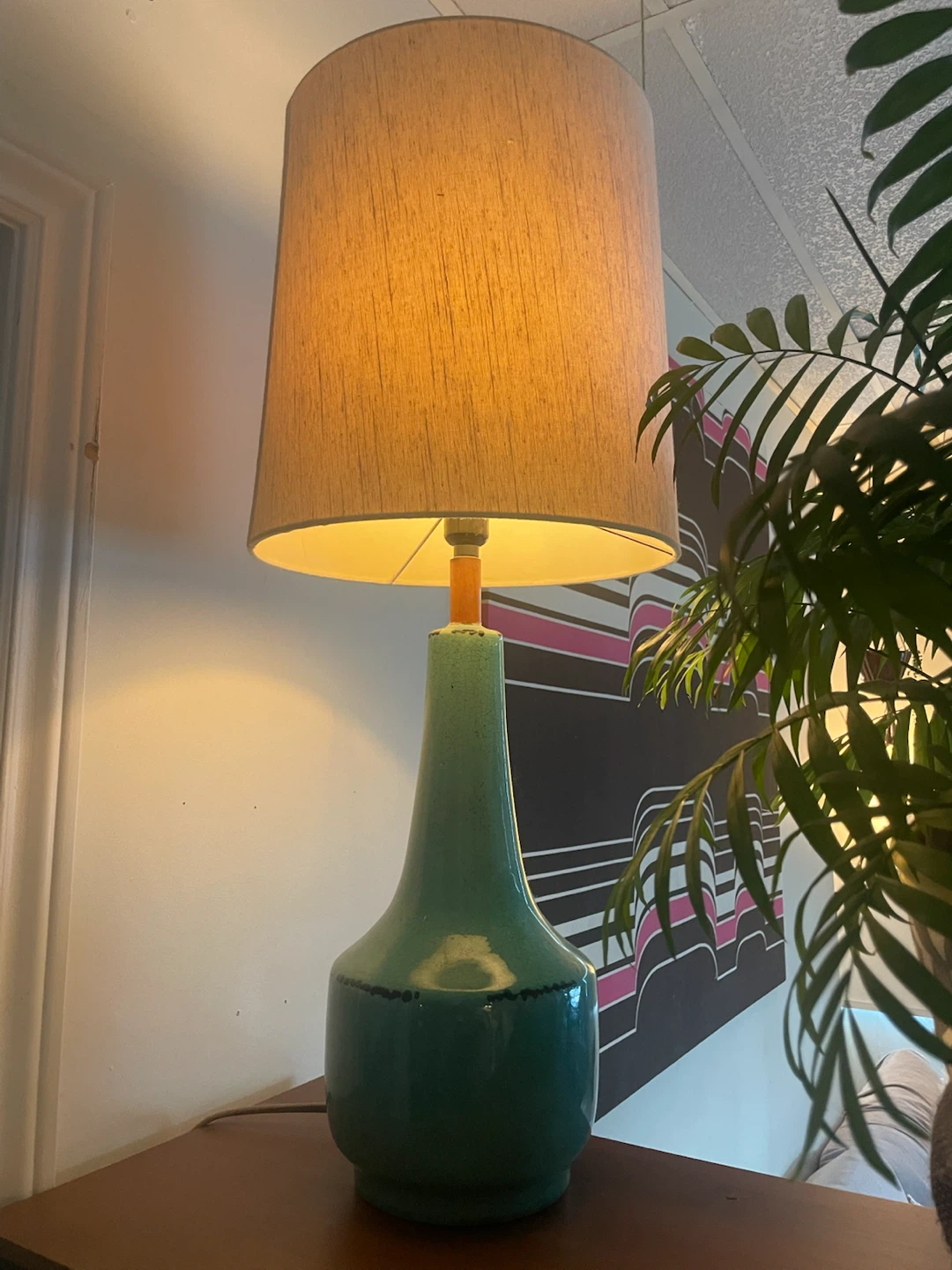 Teal Ceramic Table Lamp