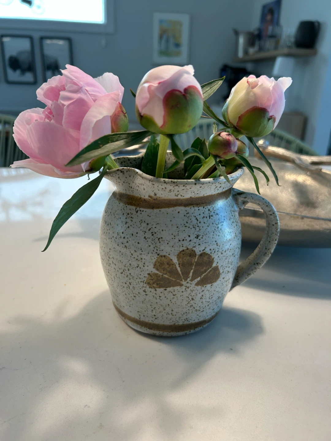 Vintage Ceramic Pitcher with Floral Design - photo 4