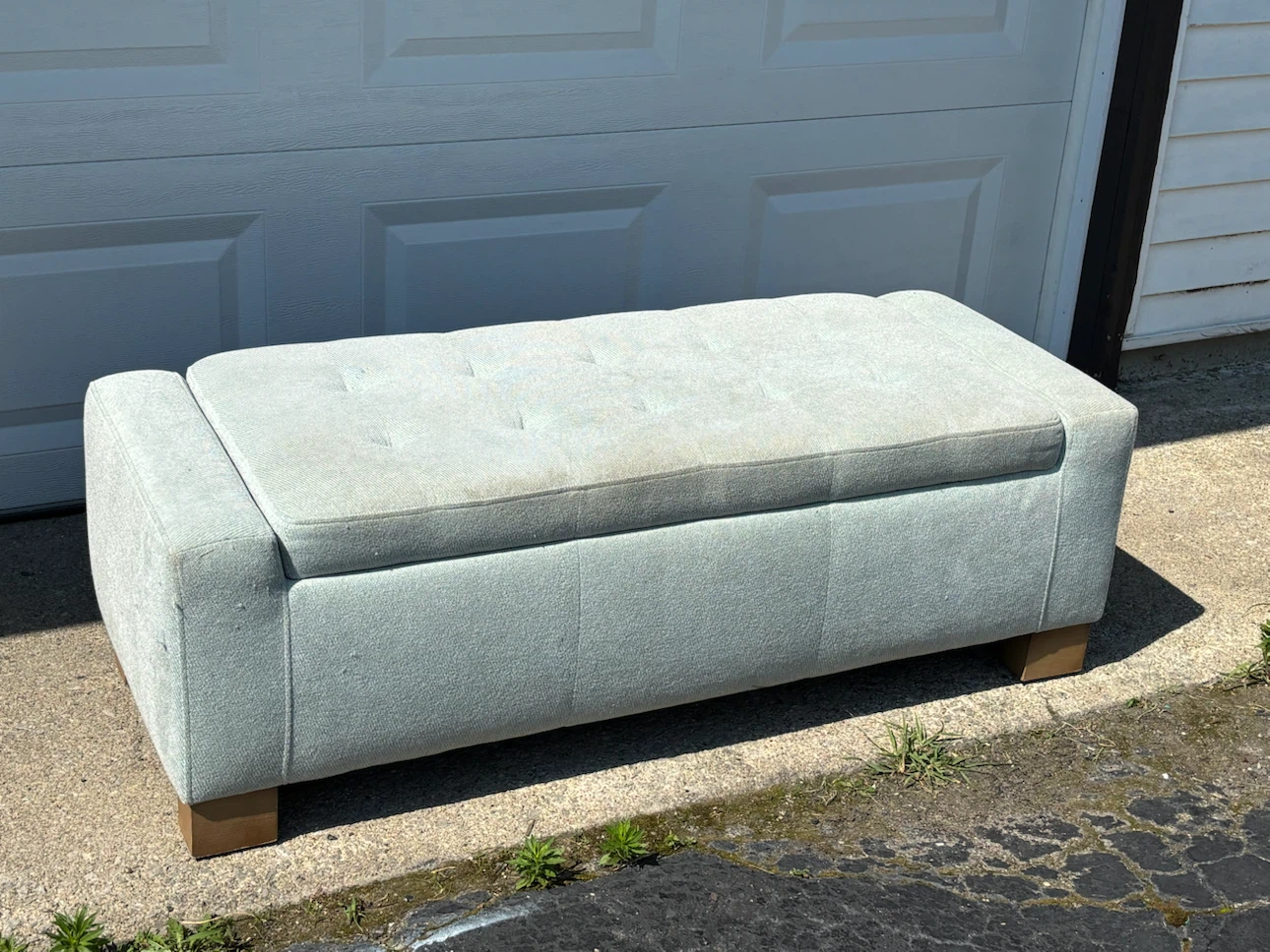 Light Gray Storage Bench