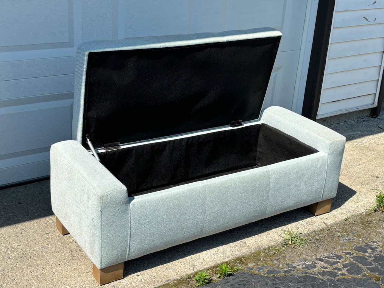 Light Gray Storage Bench - photo 3